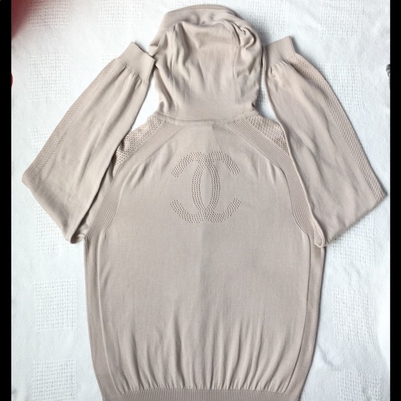 Chanel Cardigan Zip-up Hoodie Sweatshirt Size 50 New Vintage Authentic - Picture 7 of 13